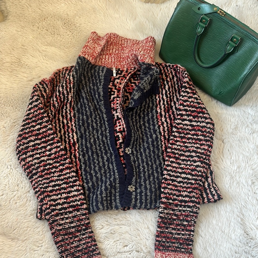 FREE PEOPLE Striped Multicolor Sweater